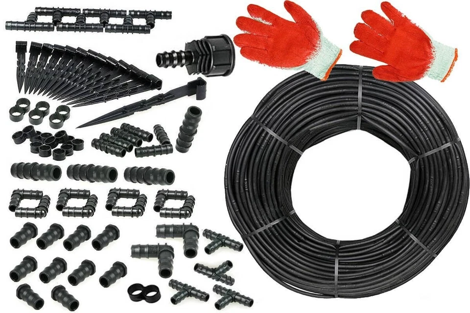 Tropfschlauch Perlschlauch 400m Tropfrohr Bewässerungschlauch Gartenschlauch Set - Bild 2 von 4