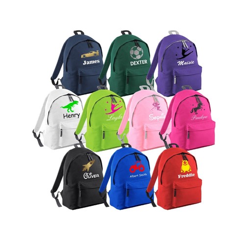 Personalised Kids Backpack Boys Girls Designs Any Name School Bag PE Rucksack - Picture 15 of 24