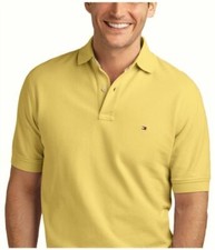 Tommy Hilfiger Core Shirt, Custom Fit Ivy Polo, Yellow, Size S