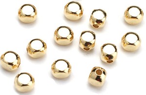 Authentic 50 Gold Plated Roundish Square Beads 5MM