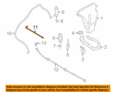 OEM BMW RESERVOIR WINDSHIELD HEADLIGHT WASHER HOSE LINE 