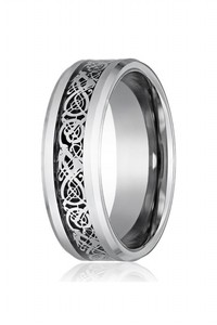 Dragon Scale Dragon Pattern Beveled Edges Celtic Rings ...