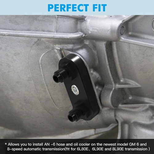 BEVINSEE Ölkühler Adapterplatte mit 6AN-Anschluss Für 6L80E 6L90E 8L90E Getriebe - Picture 2 of 6