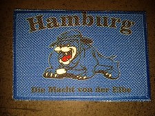 HAMBURG  DIE MACHT VON DER ELBE   Aufnäher - Patch.   9x6 cm