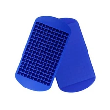 2Pck Silicone Mini Ice Cube Trays BPA Free Flexible Soft Mold Storage Containers