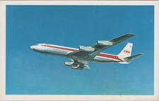 TWA Star Stream Airliner Trans World Airlines Unposted Ad Postcard UNP 10876a