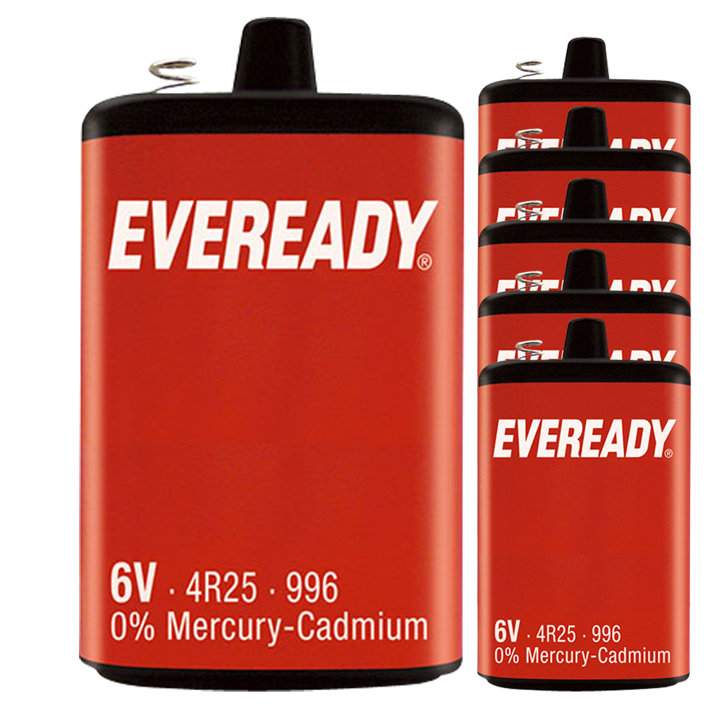 Eveready PJ996 6 V Blockbatterie – Für Laternen & Industrie, Einweg-Trockenzelle, Langlebig