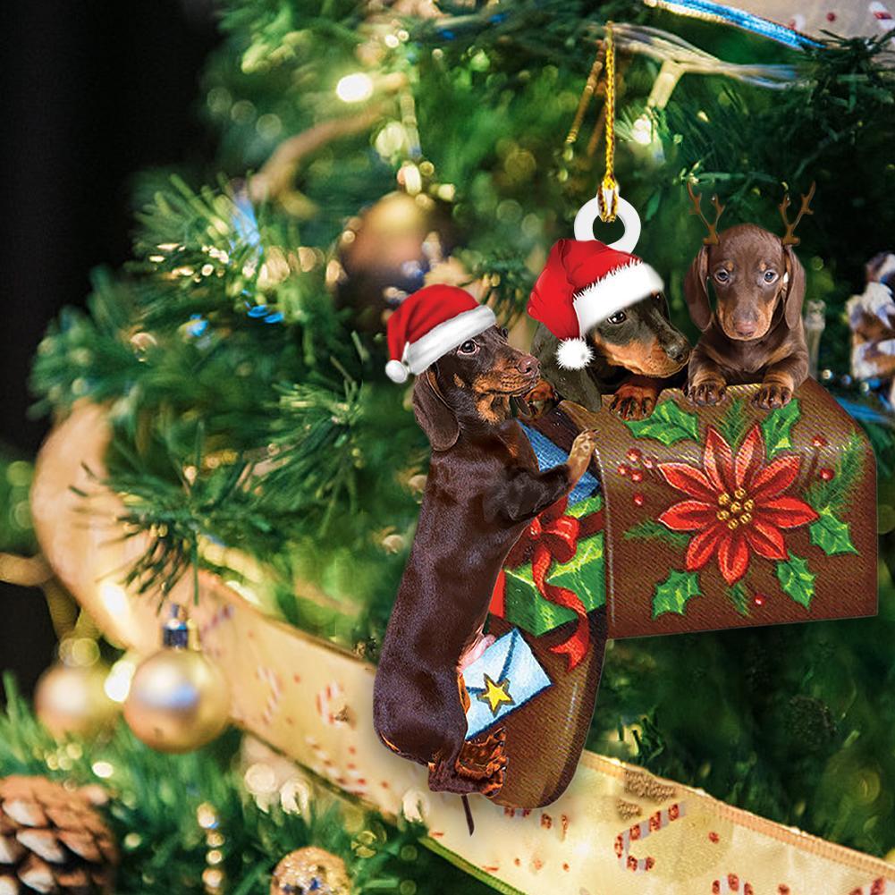 Dachshund Christmas Tree Decoration Sausage Dog Gift Cartoon Dog Pendan