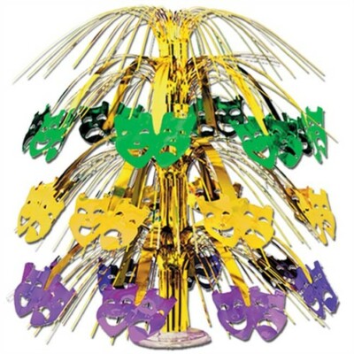 Mardi Gras 18'' Cascade Centerpiece Foil Mardi Gras Party Supplies Decorations