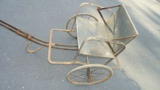 Antique 1800's Baby/Child Buggy Carriage Stroller Doll Pull