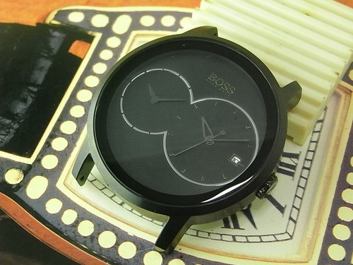 NOS 42MM HUGO BOSS DUAL TIME SALESMAN SAMPLE DEMO WATCH (without movement) - Picture 3 of 13