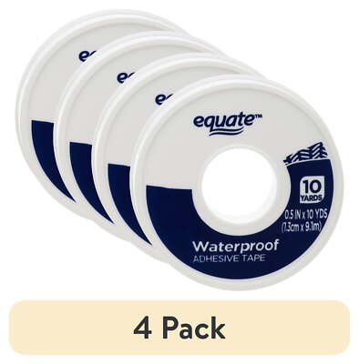 (4 pack) Waterproof Adhesive Tape, 0.5'' x 10 yd