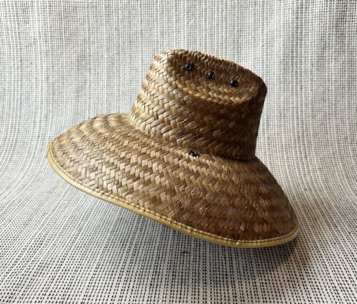 NWOT Gold Coast Wide-brim Straw Sun Hat With Drawstring One Size No Chin Tie - Picture 2 of 13