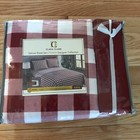 Brand New Red And White Buffalo Plaid Christmas King Sheet Set Microfiber