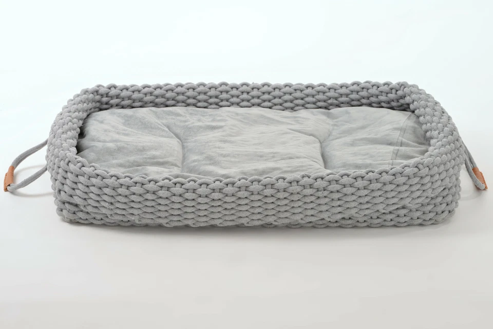 Rohrschneider Kuschelbett Holly Gr.3 650x900x150mm schickes Design grau