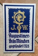 Augustiner Bräu München Schild Alu gebürstet 30x20cm | Bier Kneipe Bar Gastro