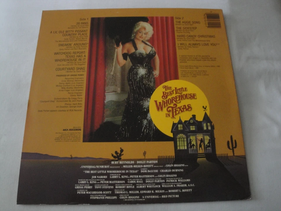 1982 Dolly Parton The Best Little Whorehouse in Texas LP Vinyl Movie Soundtrack - Image 2 of 2
