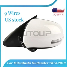 Door Mirror Left For 2014-19 Mitsubishi Outlander Power Heated w/Signal 7632B353