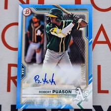 Robert Puason Prospect Auto Blue  - Oakland As 2021 Bowman FREE SHIPPING!