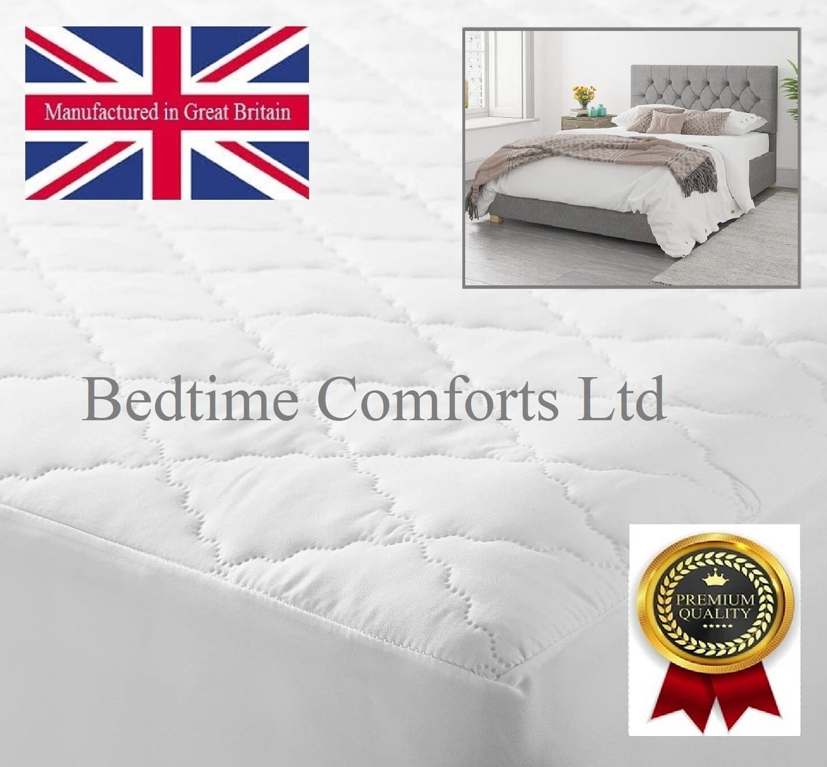 4 6 Double FITTED MATTRESS PROTECTOR BOXED SKIRT 54