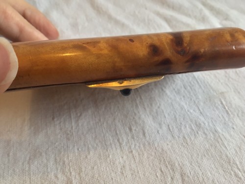 BOITE ECRIN ANCIEN BOIS LOUPE OR SAPHIR XIX DUCHESSE ADOLPHE FRONTIN CARTIER - Foto 8 di 10