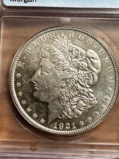 1921-P Morgan ... ICG MS63 PL  ... tough to find in proof-like ( item # F229B^ )