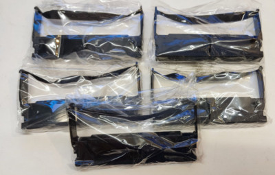 5x TOPTAPE NYLON Schwarz / Black Farbband 12,7mm für Epson ERC32