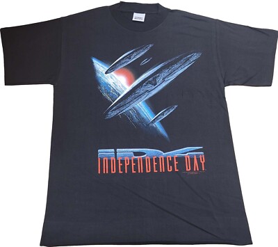 Rare Men's Vintage Stanley Desantis Independence Day T-Shirt Will Smith Large L