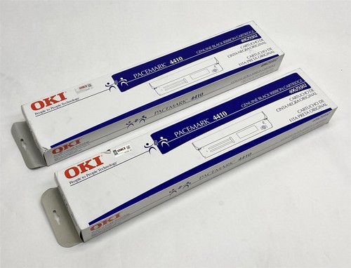OKI Pacemark 4410 Genuine Black Ribbon Cartridge 40629302 Lot of 2 NEW