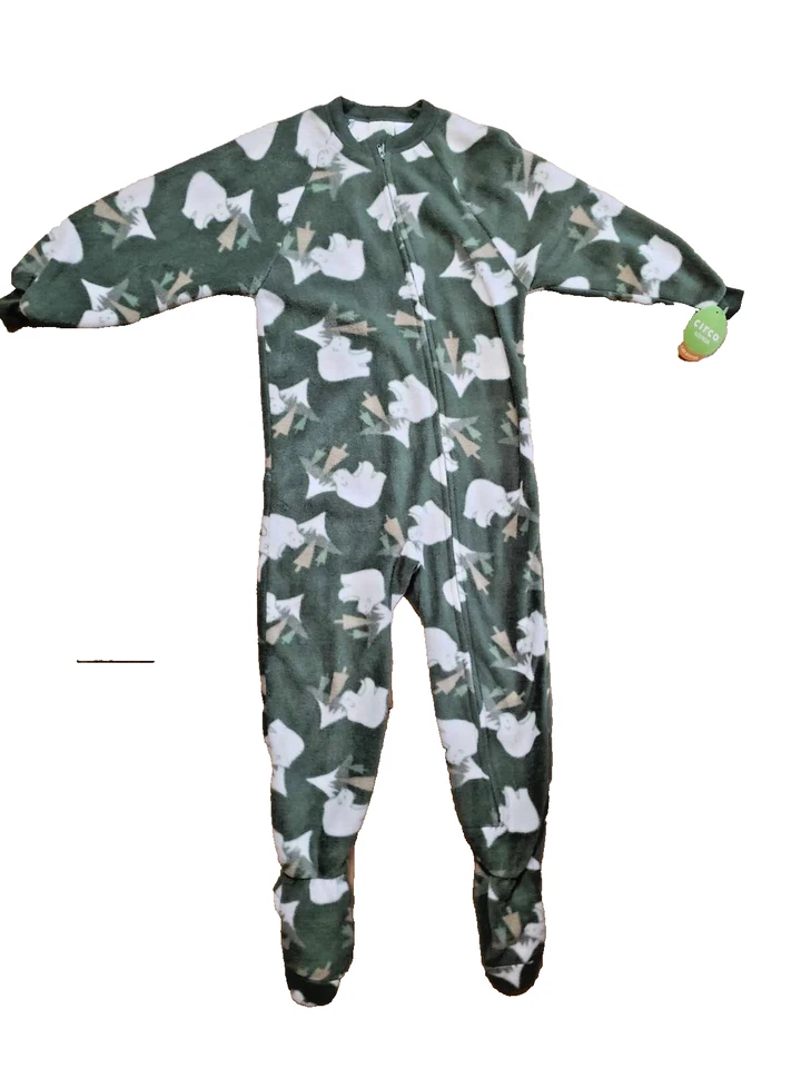 Pijama con patas de oso polar para niños cremallera completa pierna de poliéster lindo PEQUEÑO NUEVO CON ETIQUETAS Foto 2 de 4