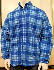 Basic Edition 4XL Sherpa Fleece Full Zipper Jacket Mens Plaid Warm
