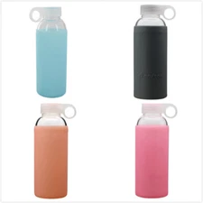 Jelly Glass Bottle Borosilicate Colorful Silicone Protective Sleeve (9 oz-14 oz)