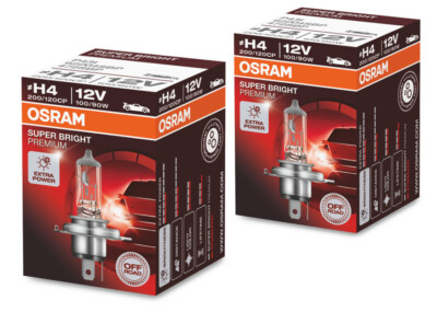 2x H4 62204SBP SUPER BRIGHT premium OSRAM OFF ROAD RALLYE 100/90W 12V Germany