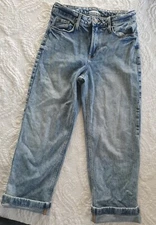 Vintage Light Wash Jeans Womans Size 4 Distressed High Waisted Mom Straight 