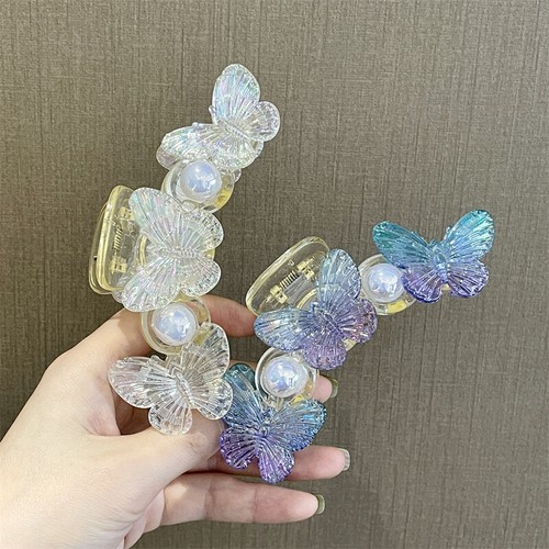 Fermagli per capelli a farfalla granchio per ragazze donne fermagli per capelli grandi barrette fermaglio per capelli - Foto 9 di 14