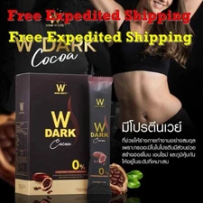 2 X New W Choco W Dark Cocoa Instant Drink Powder Weight Control 0% Sugar 