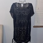 Wearabouts Swim Cover Up Black Crochet Women's Size Large