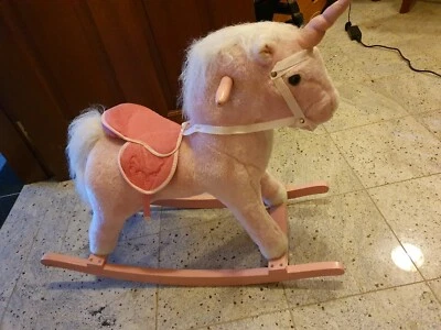 pink plush rocking horse