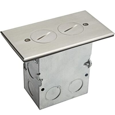 Morris 84003 Floor Box, Screw Lid, STAINLESS STEEL BRUSHED