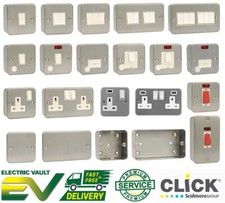 Metal Clad Electrical Fittings Switches & Sockets Workshop Garage Industrial 