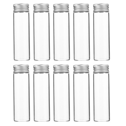 10 Pcs Glass Bottle with Aluminum Cap Clear Bottles Empty for - Bild 7 von 12
