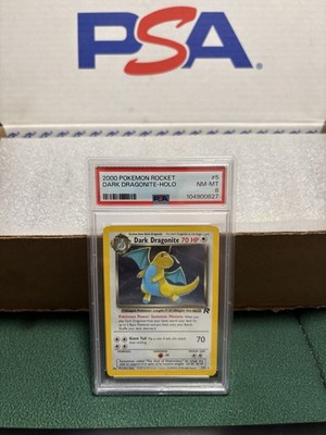 Pokemon TCG: 2000 Rocket Dark Dragonite, #5/82 Holo Rare Unlimited PSA 8, NM-MT.