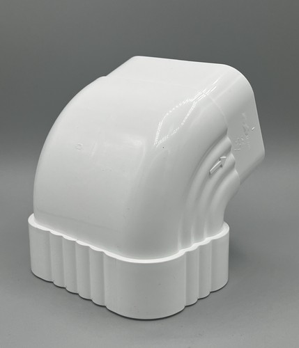 AMERIMAX Traditional Vinyl 5.5 in White Front Elbow for 4x3 Rain Downspout M0727 - Picture 13 of 16