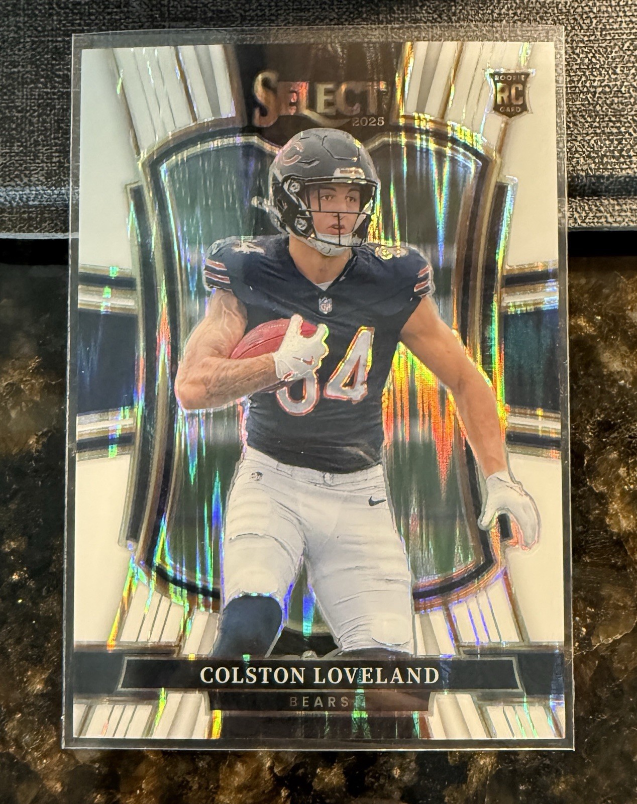 2025 Select - Premier Level Colston Loveland #172 White Shock Prizm /799 (RC)