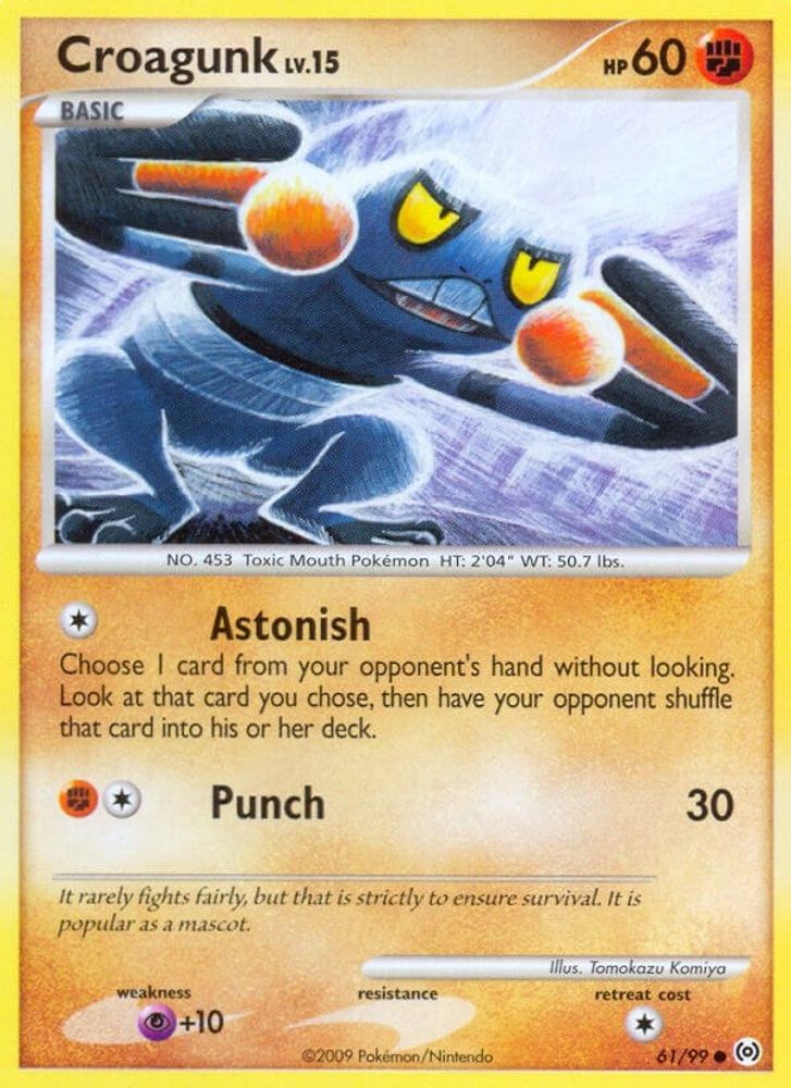 2009 Pokemon: Arceus - Croagunk (#61/99, Common, Near Mint)