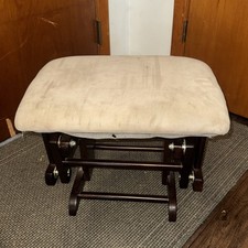 Dark Wooden Gliding Ottoman Footstool Nursery/Baby/Rocker Glider Stool Stains