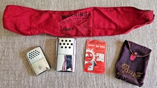Aladdin Lab Jon-E Body Belt & Lot of 2 Hand Warmers 3.5" & GI 4.5" Instruc Book