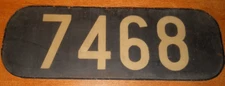 Diesel Number Board Plexiglass  Insert PC/CR #7468 ex-NYC GP-9
