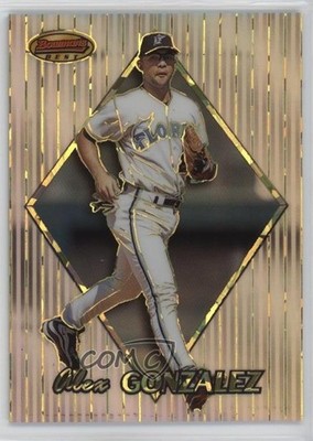 1999 Bowman's Best Atomic Refractor 22/100 Alex Gonzalez #116 is2