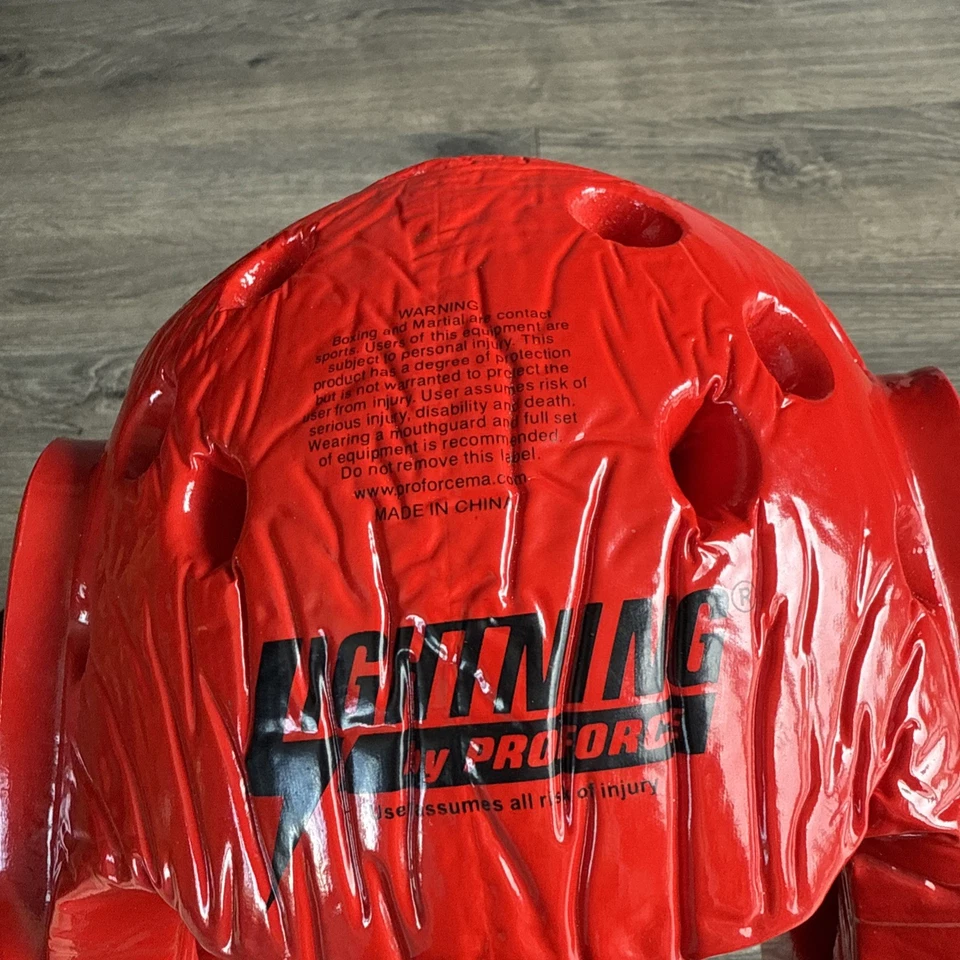 ProForce Lightning Karate Red Helmet w/ Black Faceguard Cage-Small? - Image 4 of 4